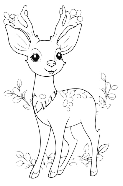 195+ Coloring Page of a Deer Printable 177