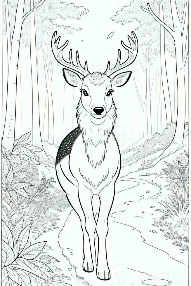 195+ Coloring Page of a Deer Printable 187