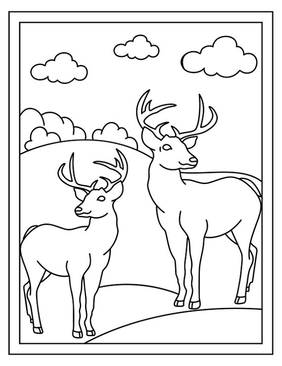 195+ Coloring Page of a Deer Printable 192