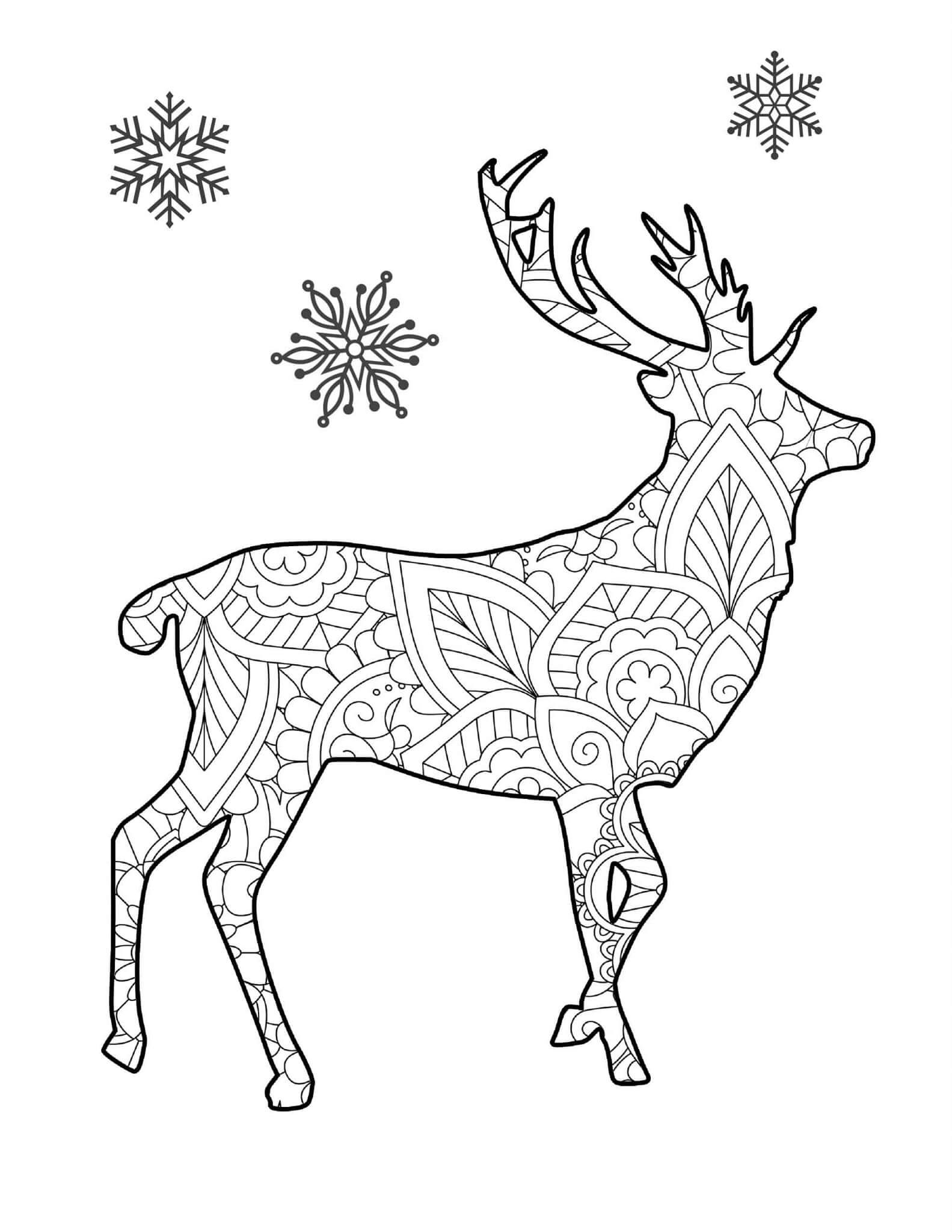 195+ Coloring Page of a Deer Printable 193