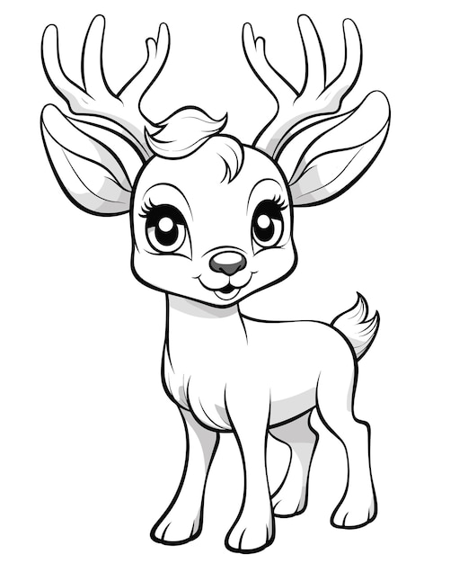 195+ Coloring Page of a Deer Printable 26