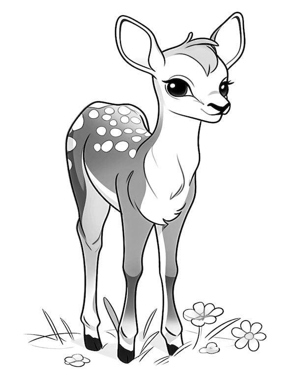 195+ Coloring Page of a Deer Printable 30