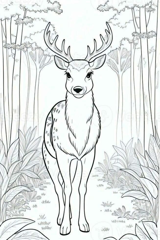 195+ Coloring Page of a Deer Printable 35