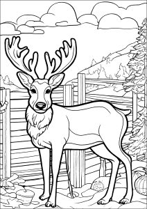 195+ Coloring Page of a Deer Printable 36