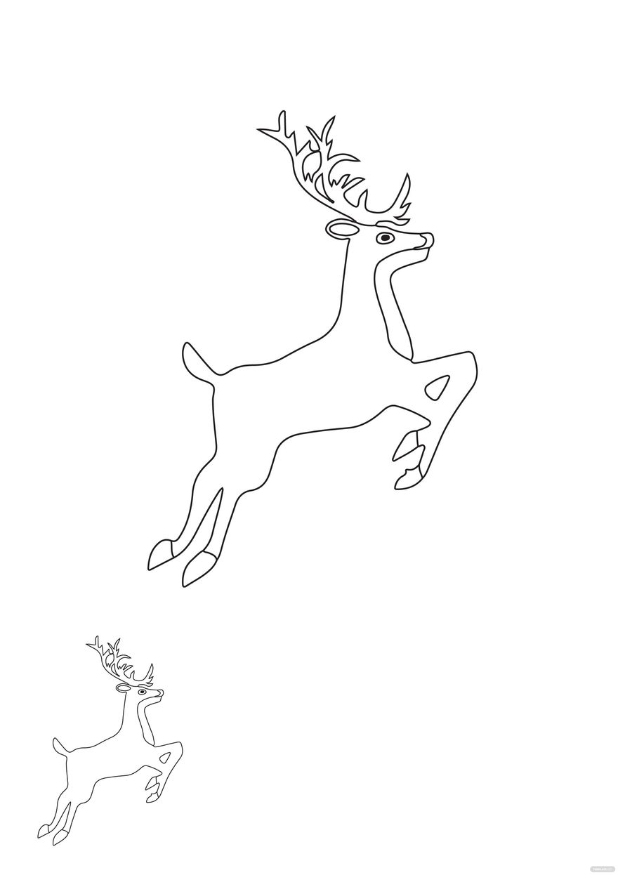 195+ Coloring Page of a Deer Printable 45