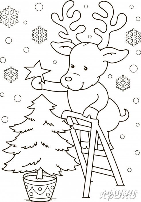 195+ Coloring Page of a Deer Printable 52