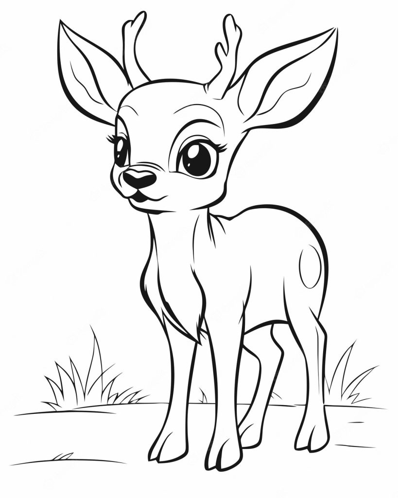 195+ Coloring Page of a Deer Printable 53