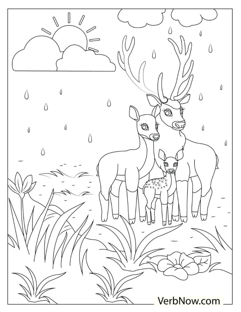 195+ Coloring Page of a Deer Printable 57