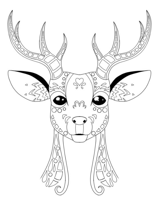 195+ Coloring Page of a Deer Printable 61