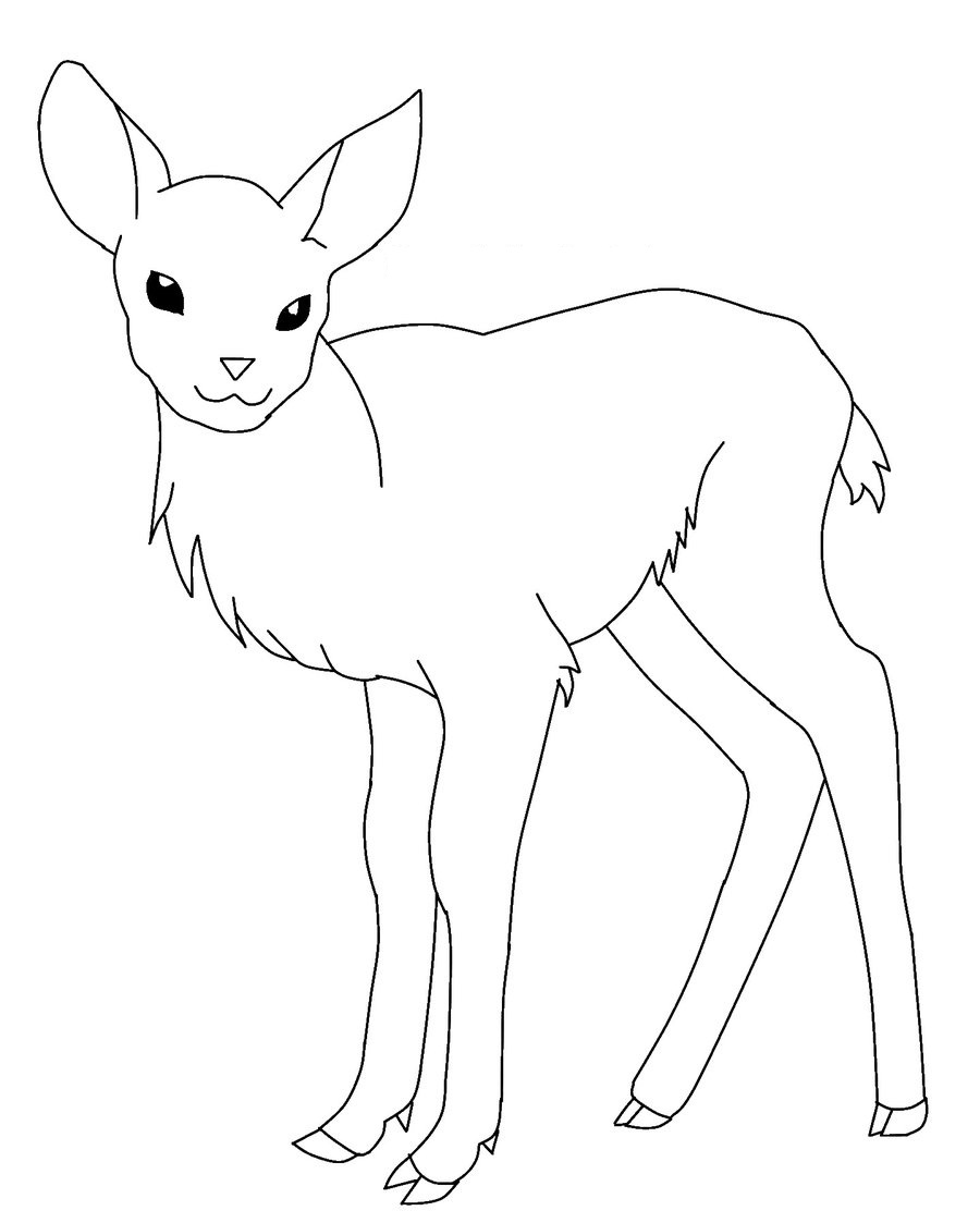 195+ Coloring Page of a Deer Printable 72