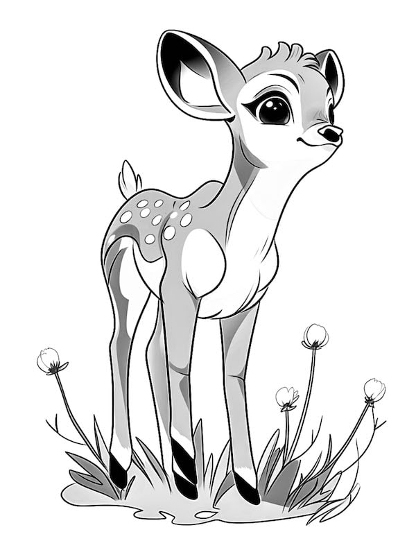 195+ Coloring Page of a Deer Printable 73