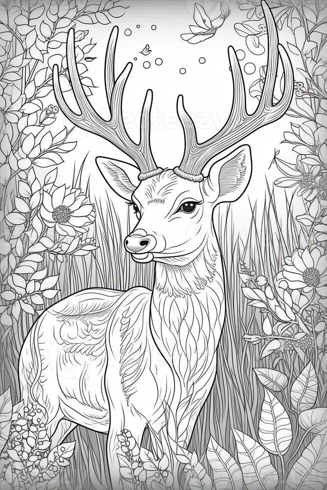 195+ Coloring Page of a Deer Printable 79