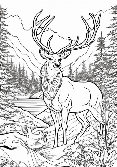 195+ Coloring Page of a Deer Printable 81