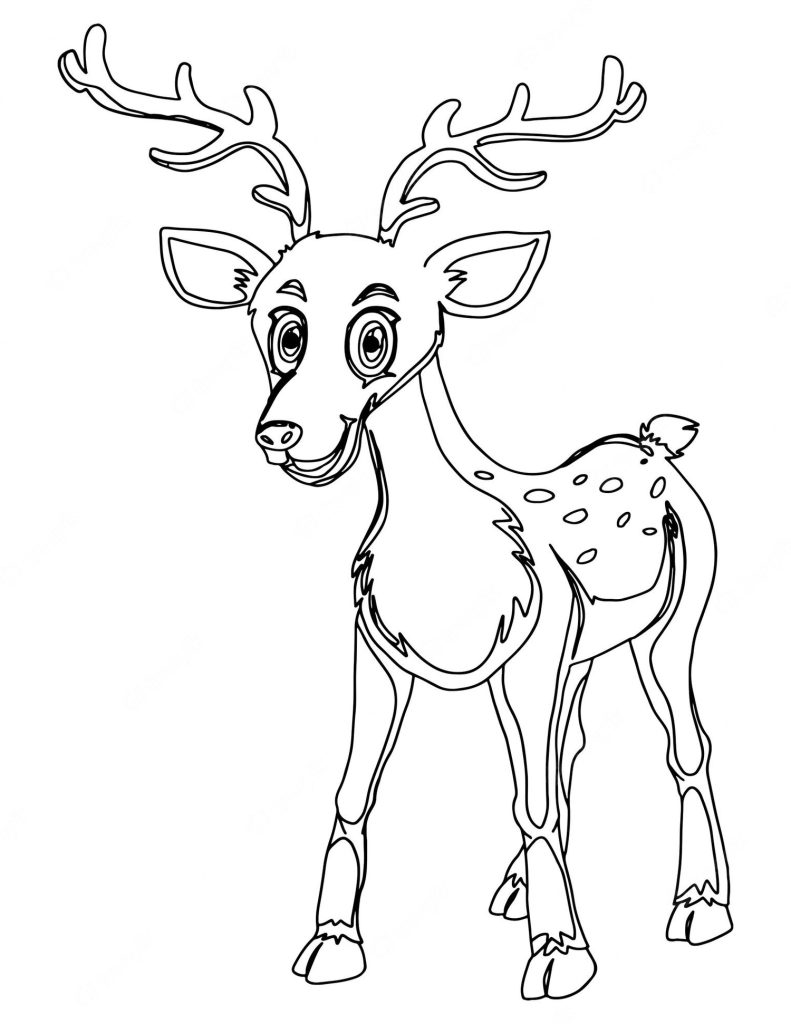 195+ Coloring Page of a Deer Printable 83