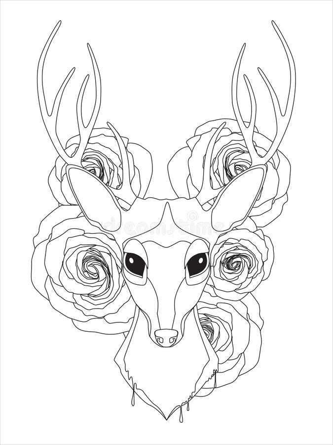 195+ Coloring Page of a Deer Printable 89