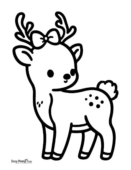 195+ Coloring Page of a Deer Printable 9