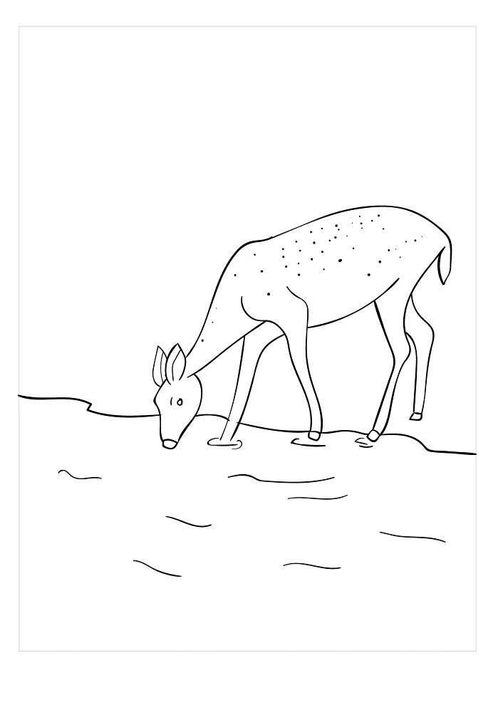 195+ Coloring Page of a Deer Printable 91