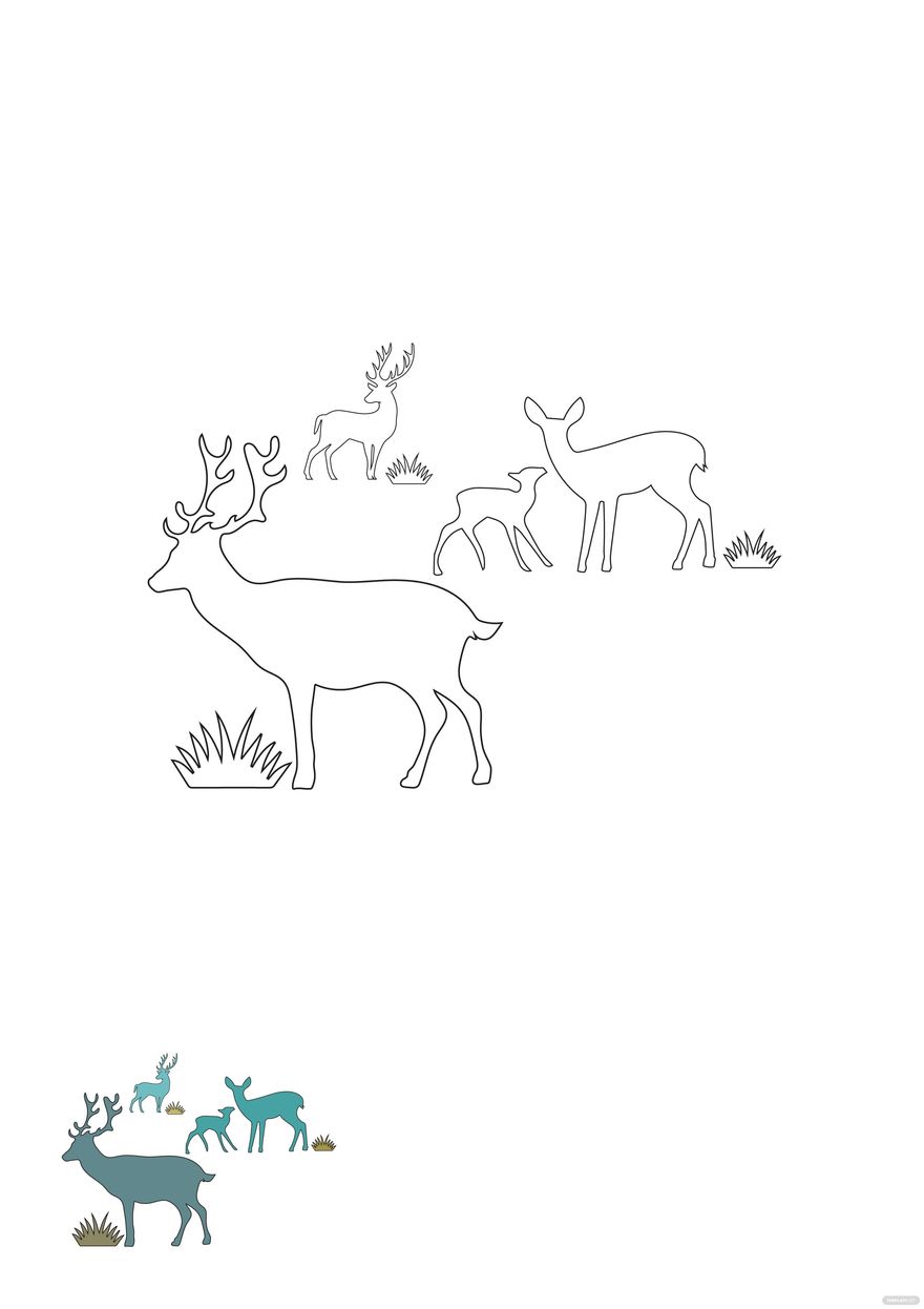 195+ Coloring Page of a Deer Printable 92