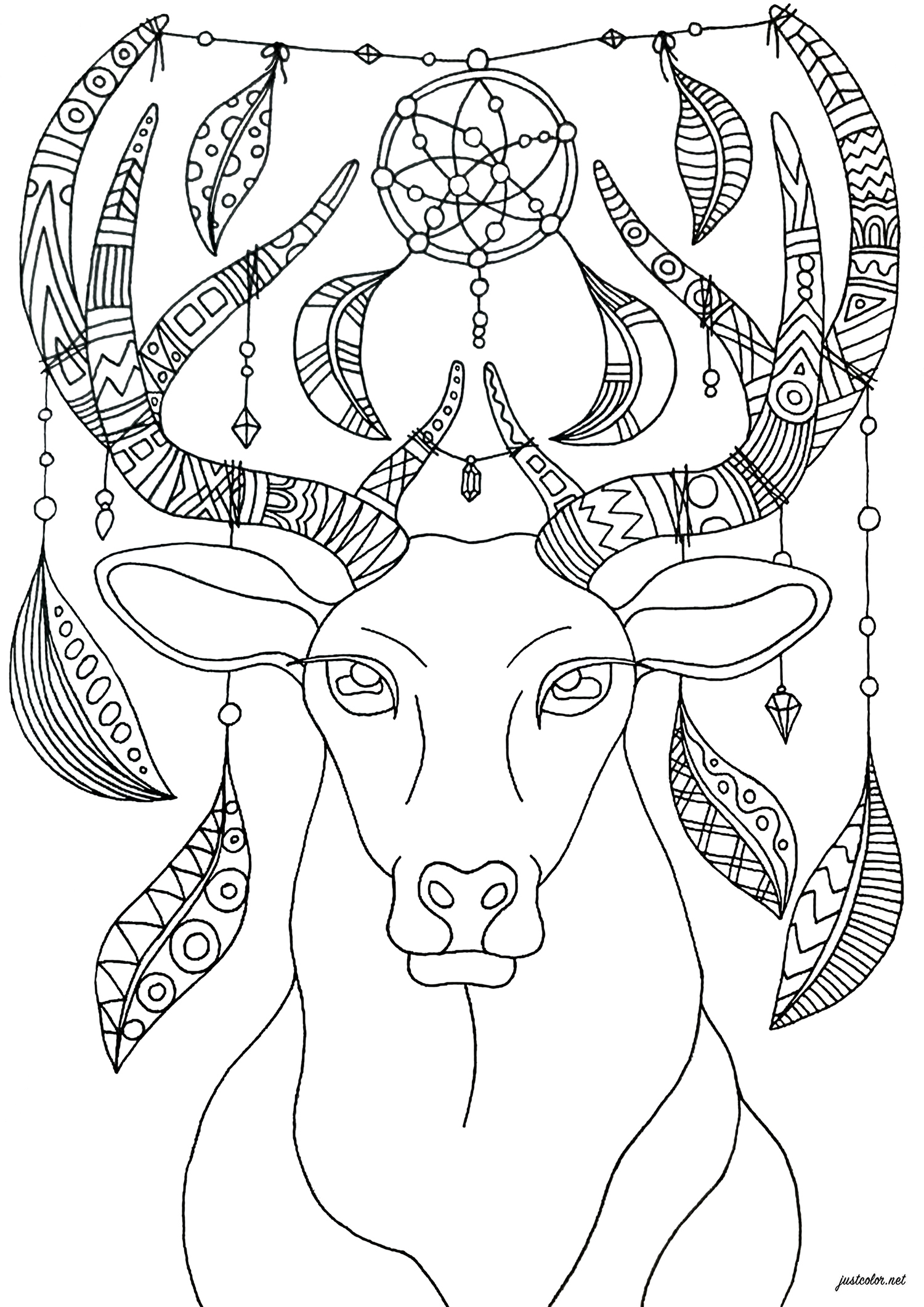 195+ Coloring Page of a Deer Printable 94