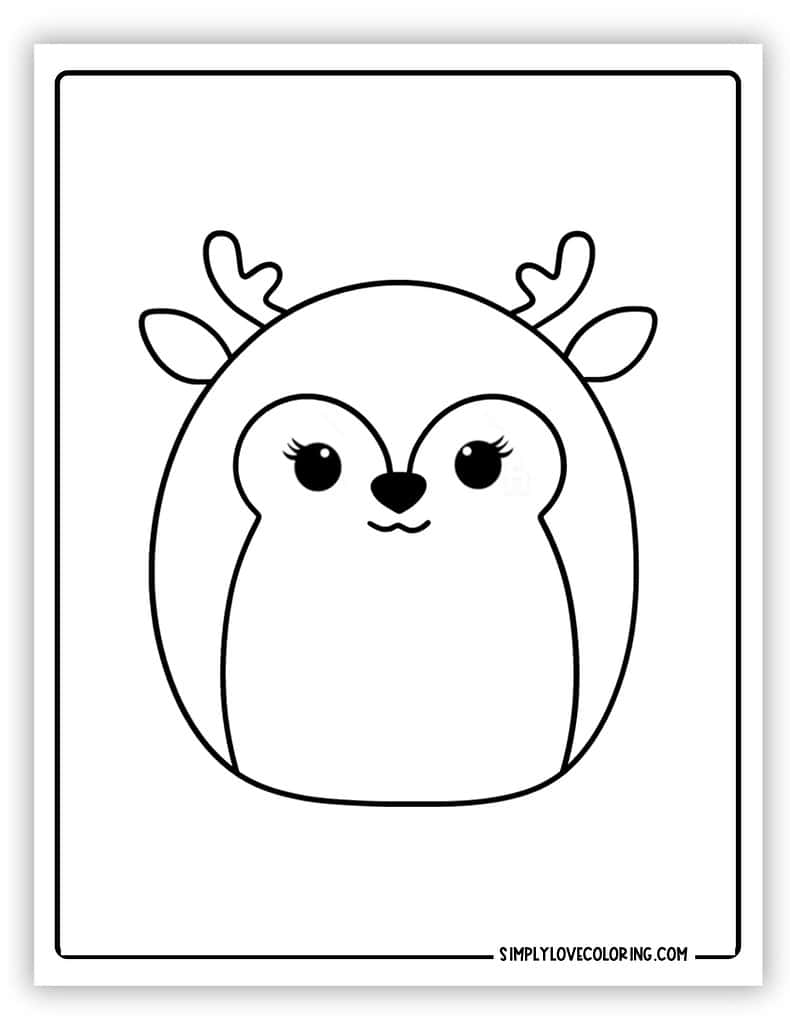 195+ Coloring Page of a Deer Printable 96