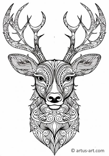 195+ Coloring Page of a Deer Printable 98