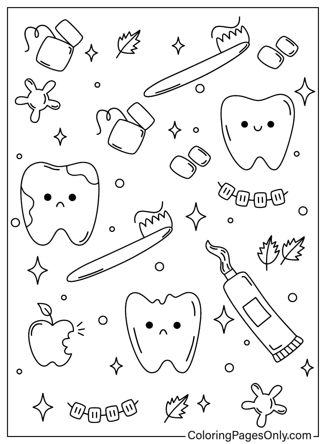 195+ Toothpaste Coloring Pages Printable 1