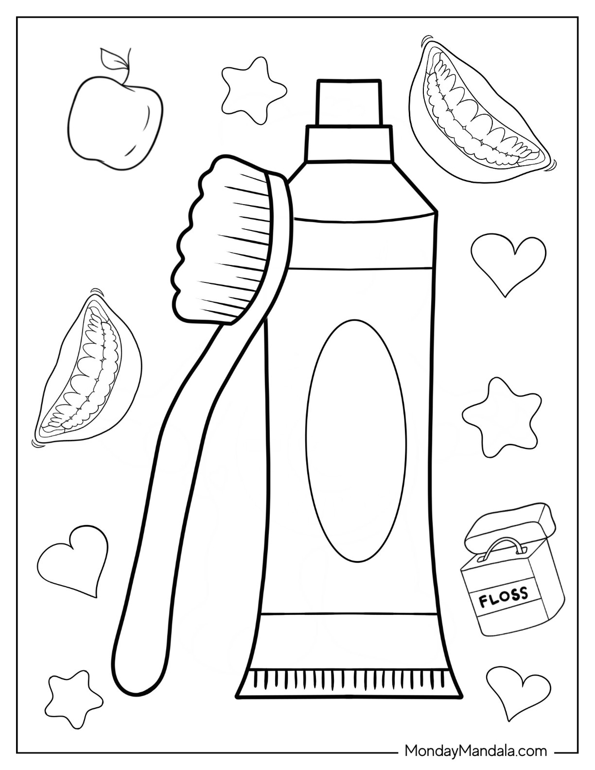 195+ Toothpaste Coloring Pages Printable 2