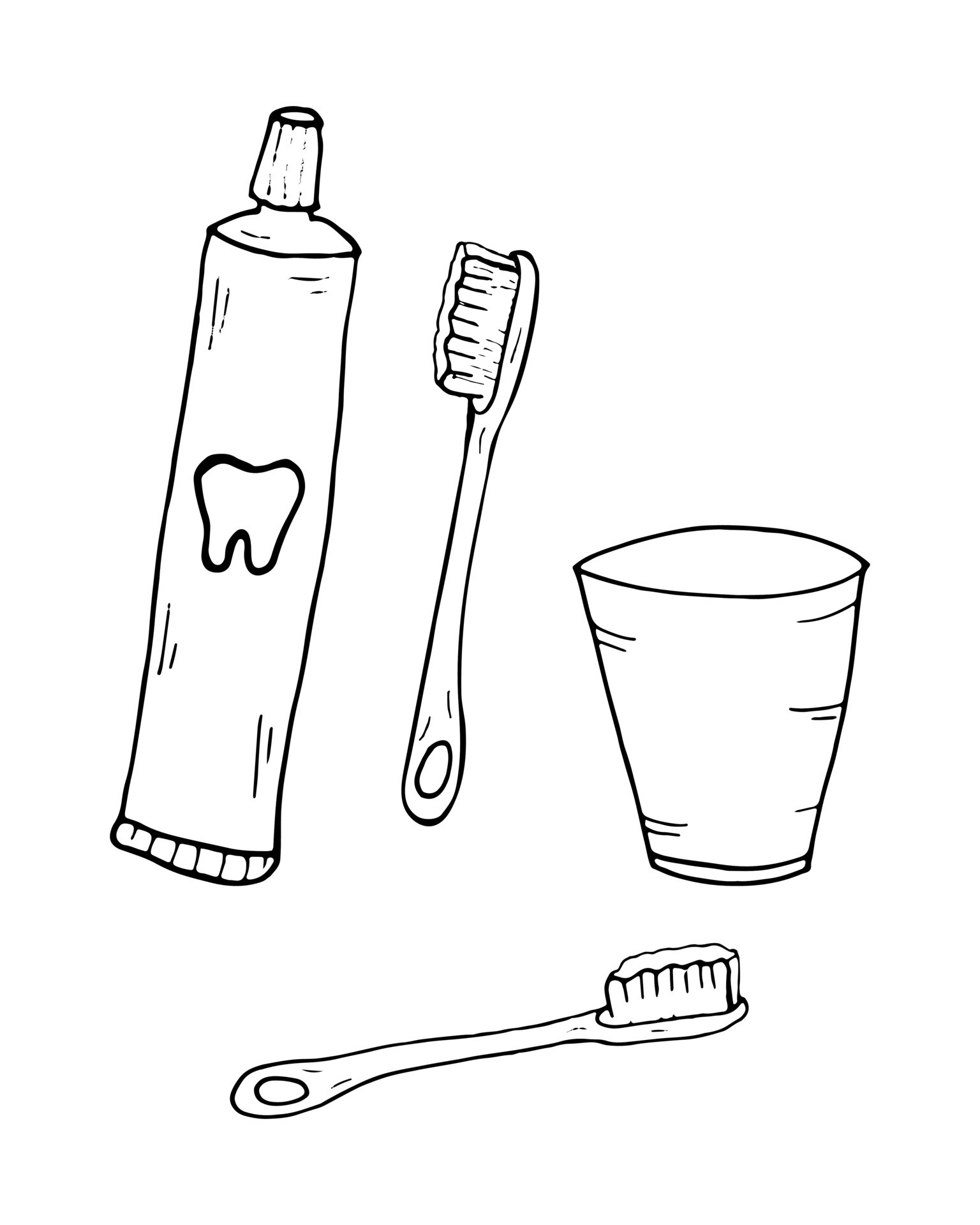 195+ Toothpaste Coloring Pages Printable 4