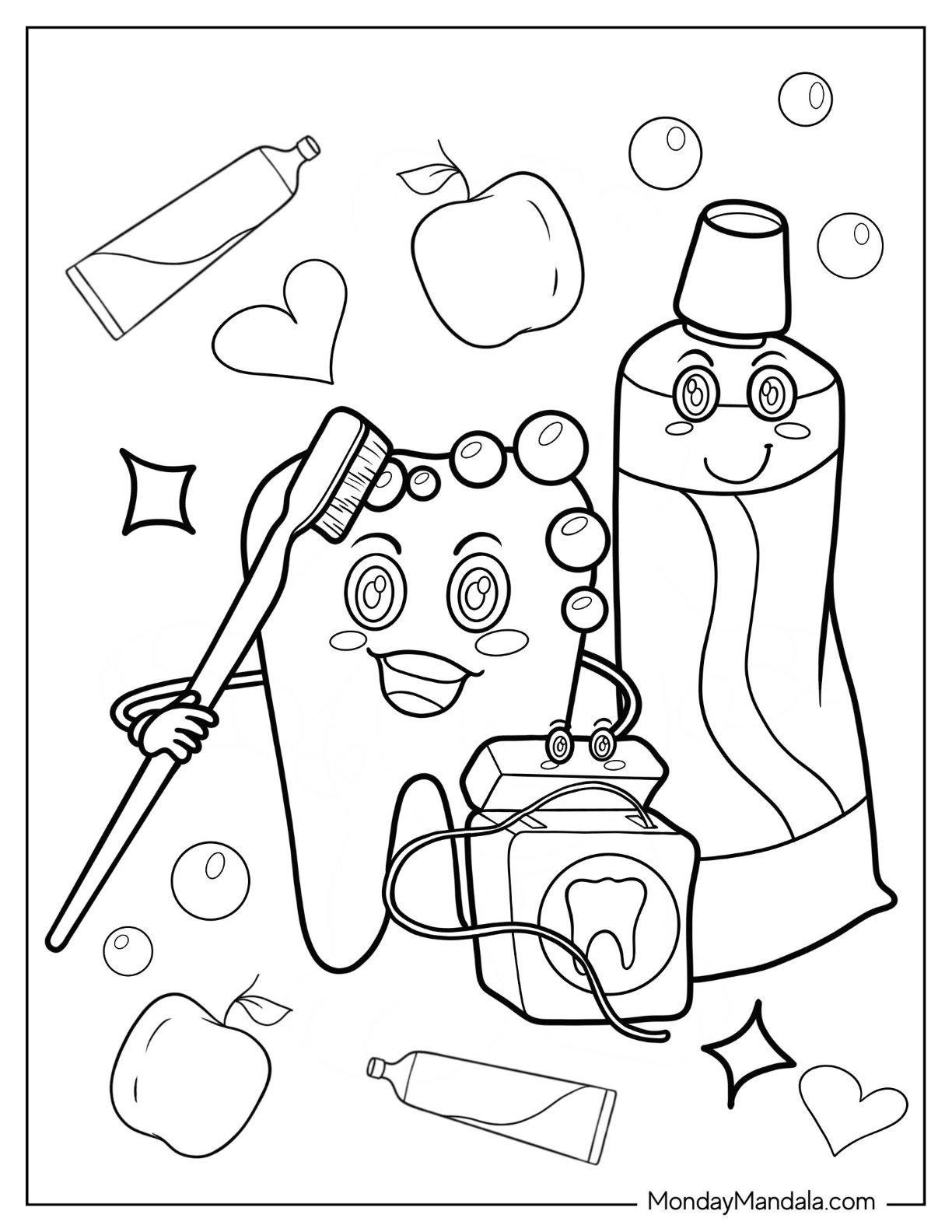 195+ Toothpaste Coloring Pages Printable 5