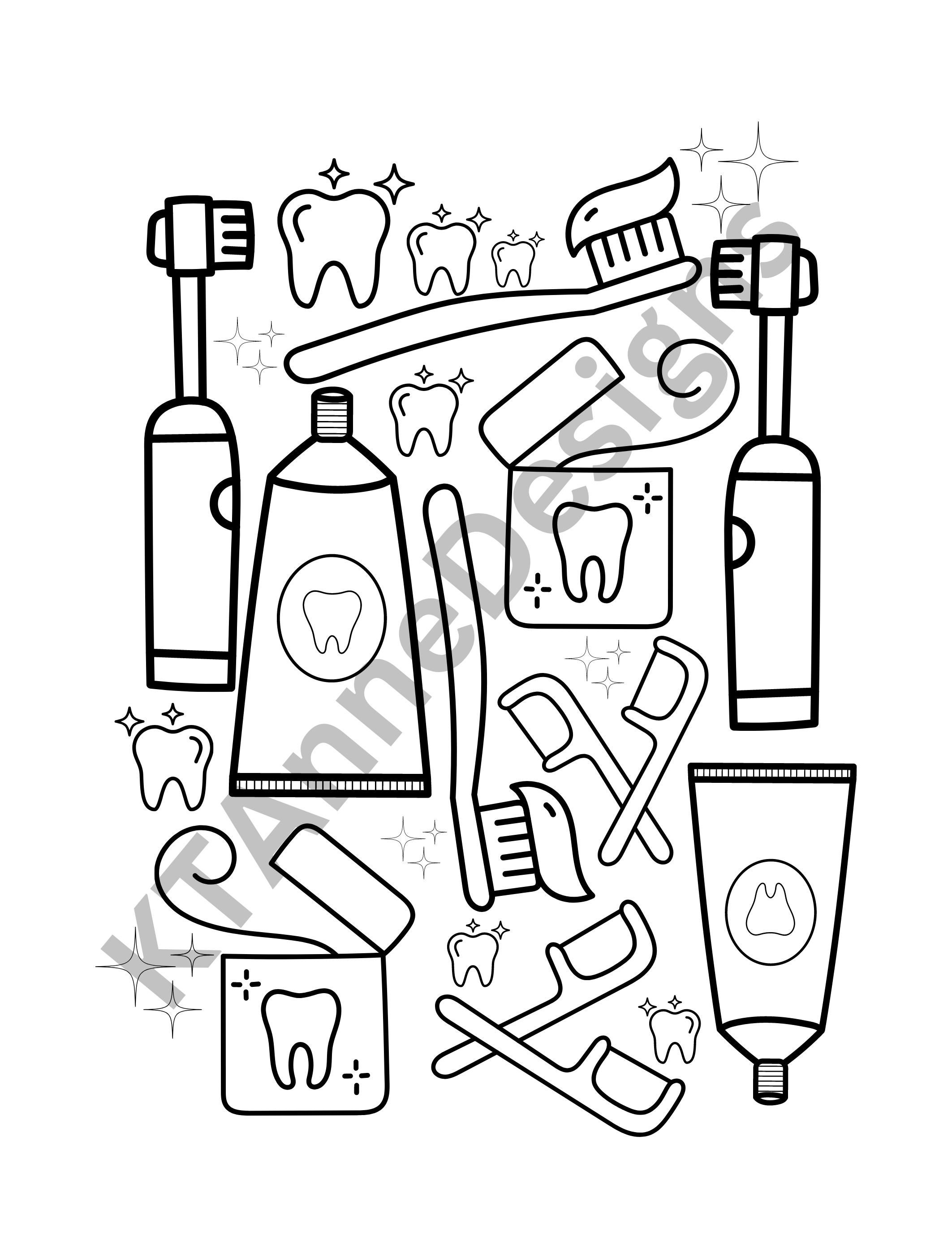 195+ Toothpaste Coloring Pages Printable 6