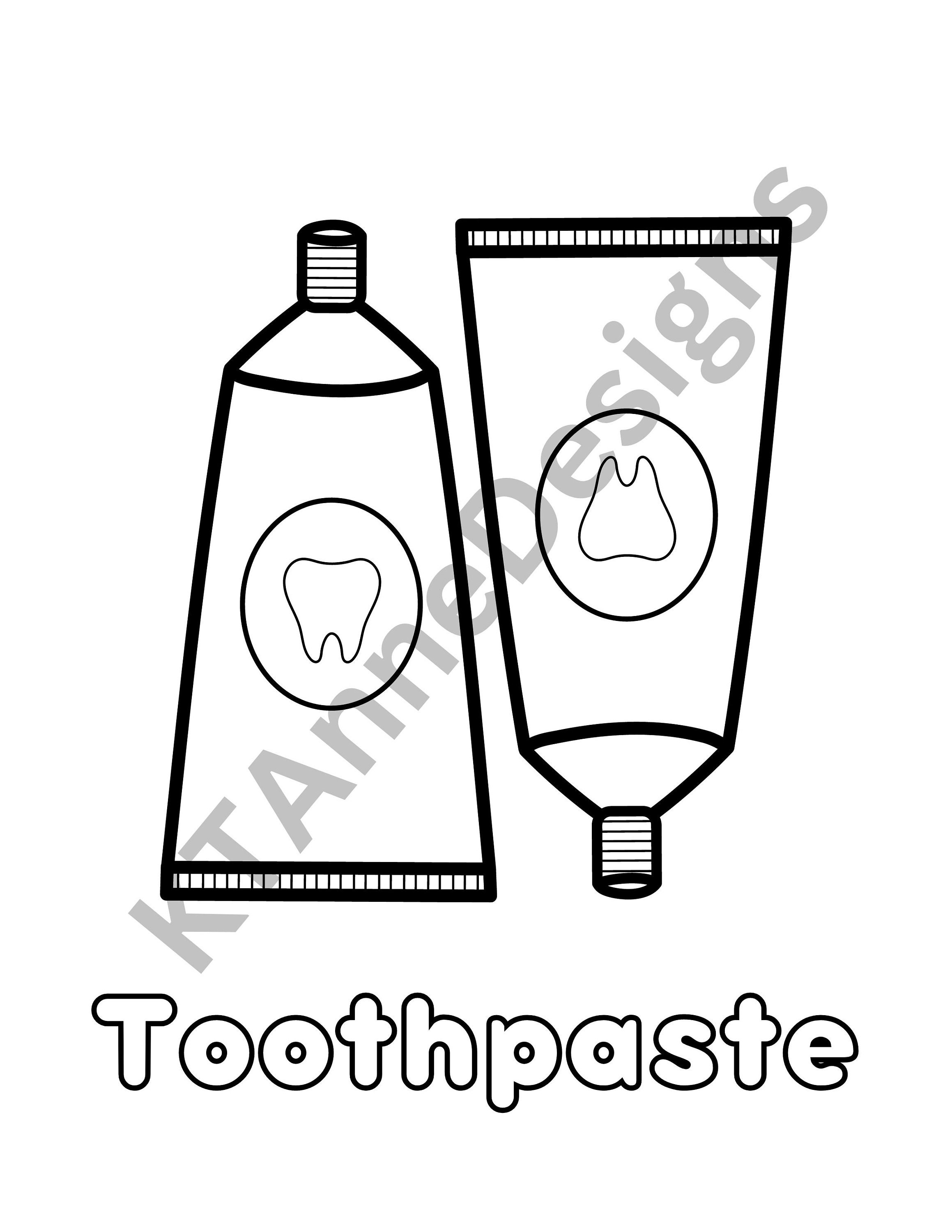 195+ Toothpaste Coloring Pages Printable 8