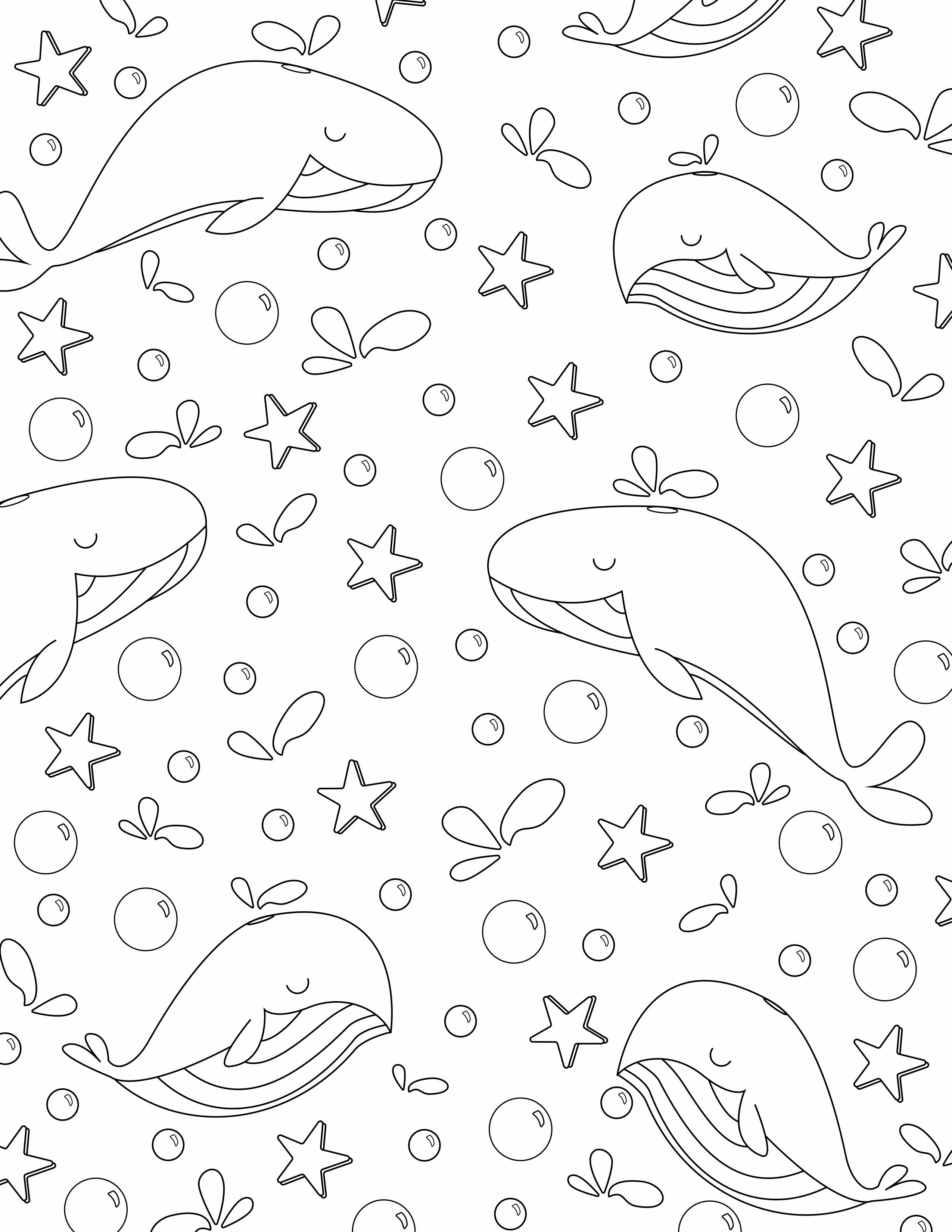 60+ Whale Coloring Pages 1