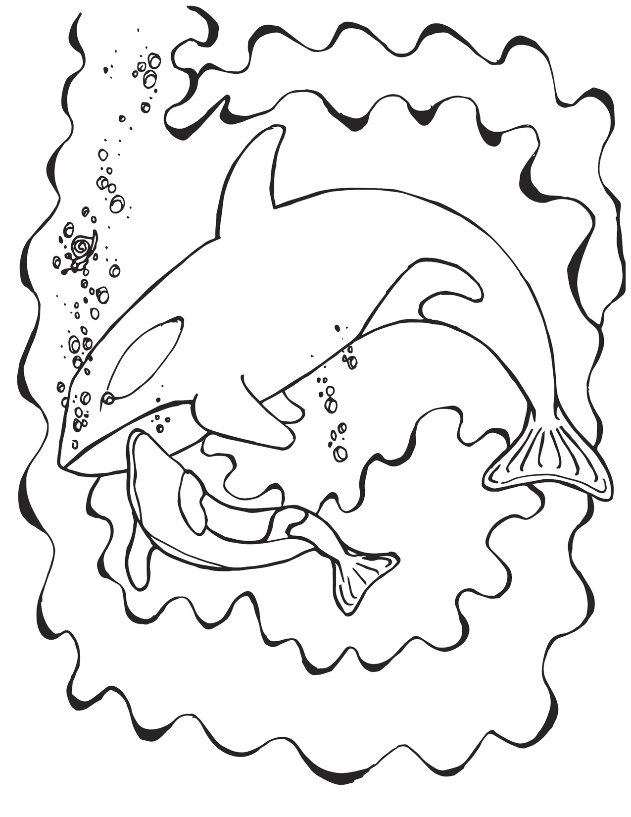 60+ Whale Coloring Pages 10