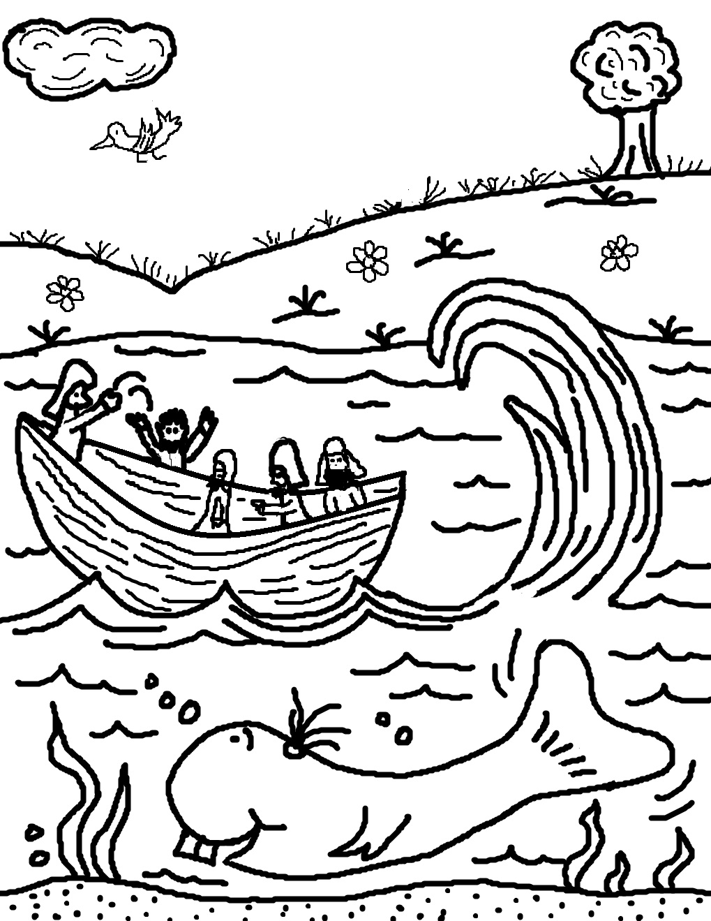 60+ Whale Coloring Pages 17