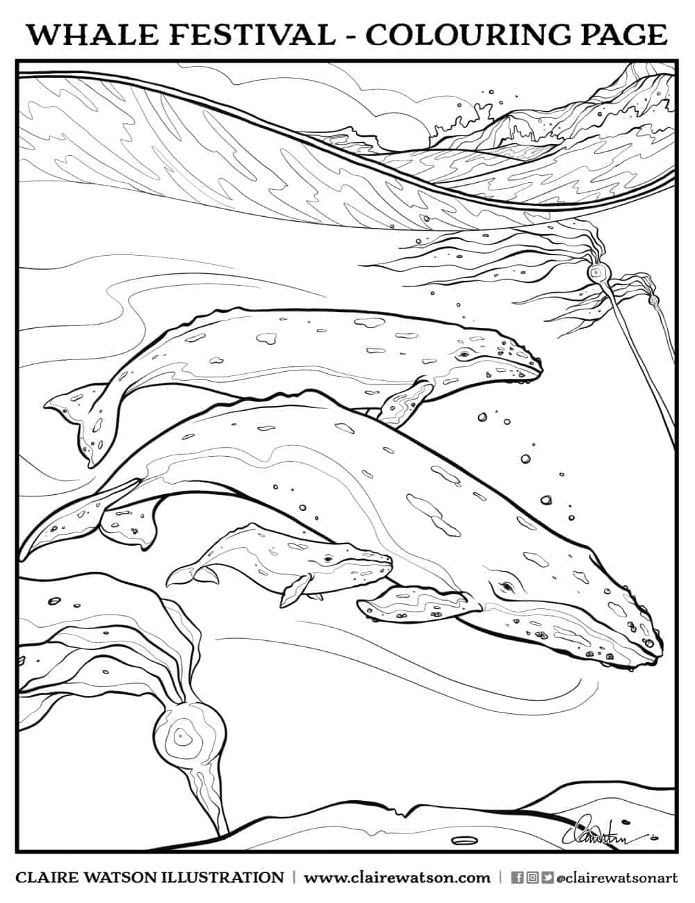 60+ Whale Coloring Pages 25