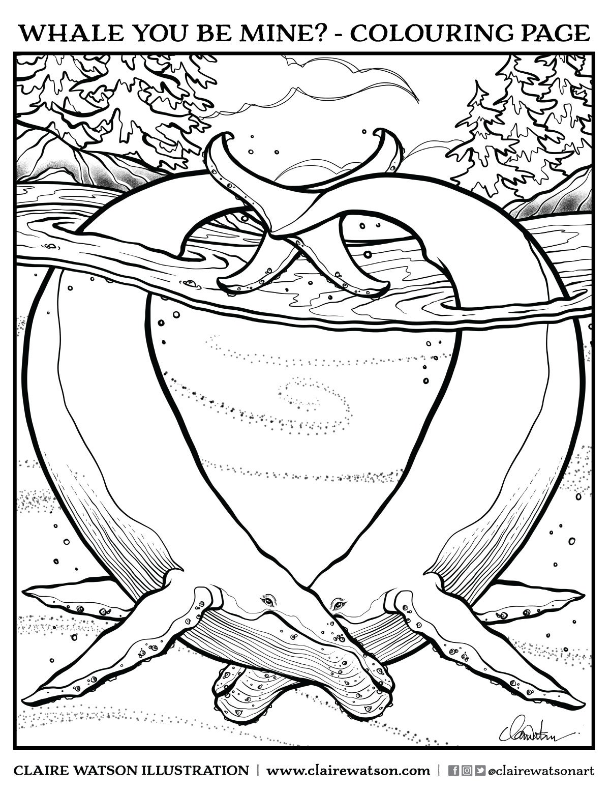 60+ Whale Coloring Pages 30