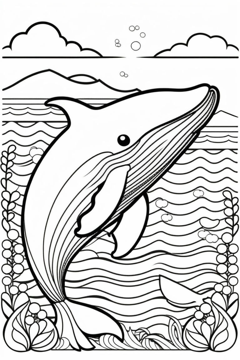 60+ Whale Coloring Pages 38