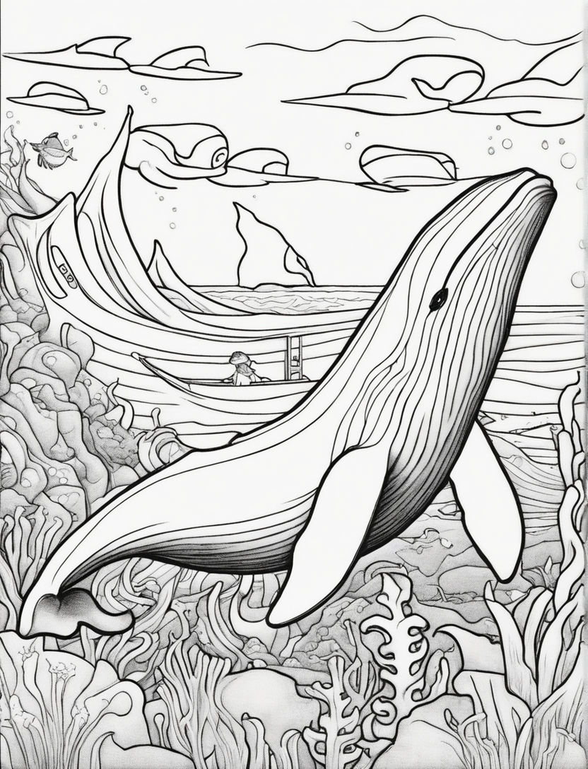 60+ Whale Coloring Pages 51