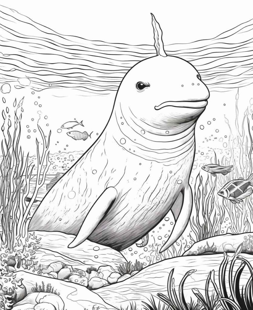 60+ Whale Coloring Pages 55