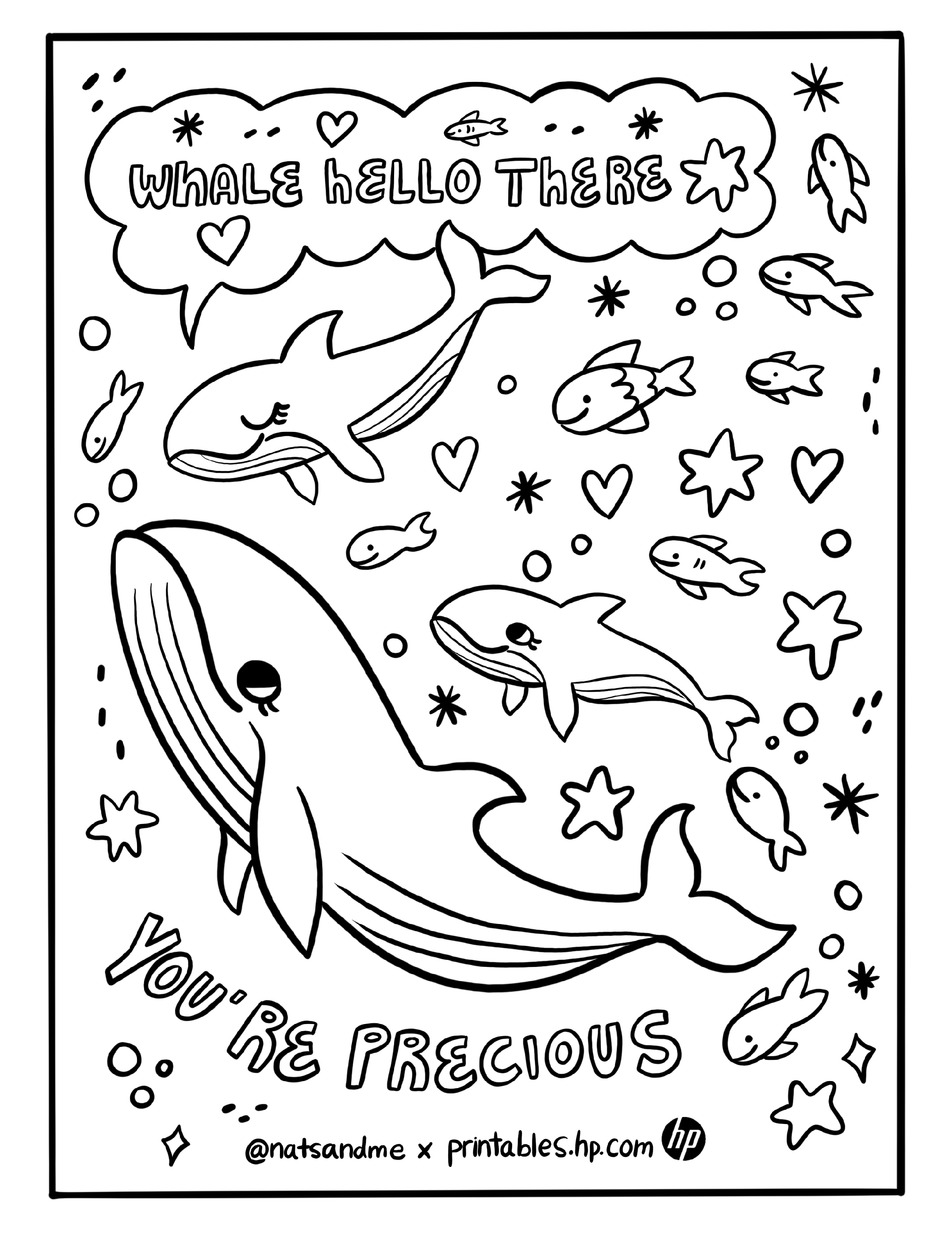 60+ Whale Coloring Pages 7