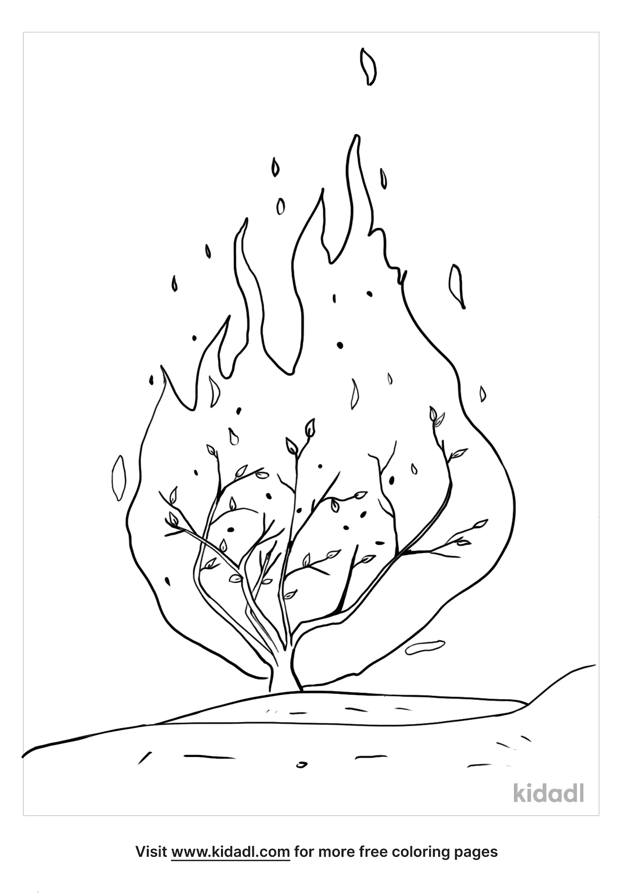 74 Burning Bush Coloring Page Printable 23