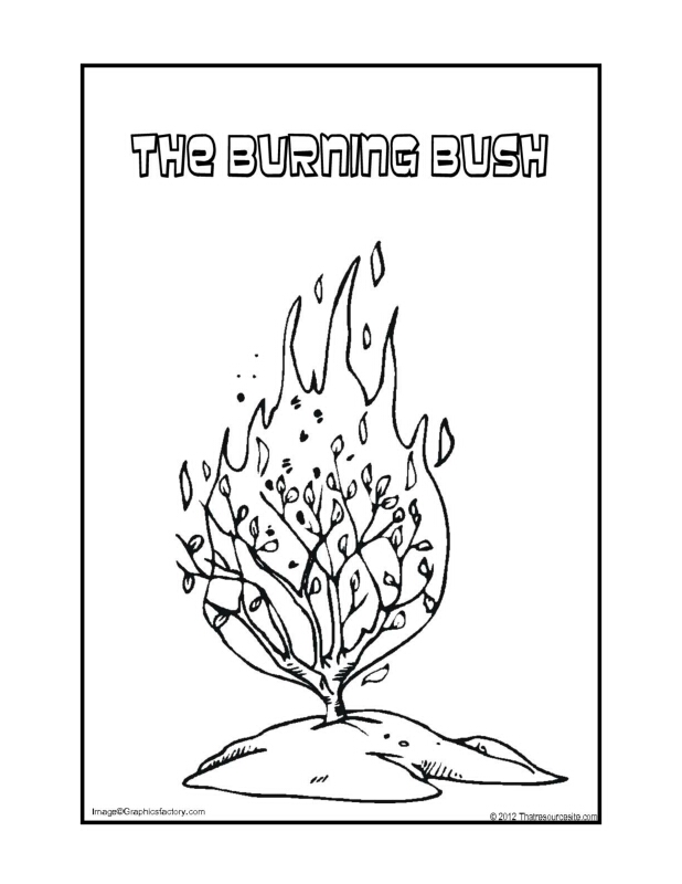 74 Burning Bush Coloring Page Printable 25