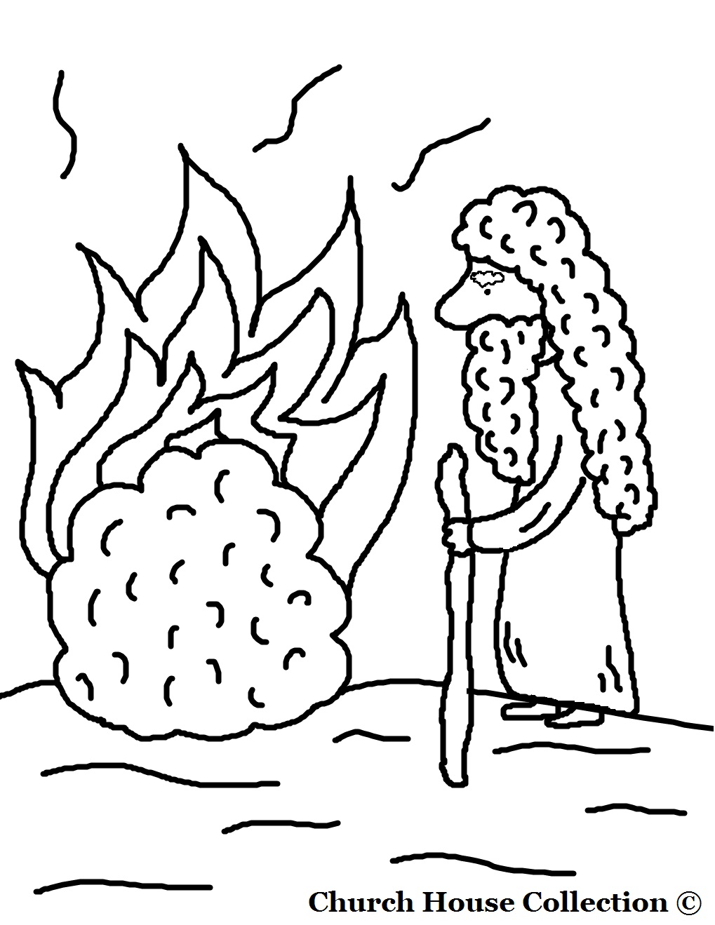 74 Burning Bush Coloring Page Printable 31