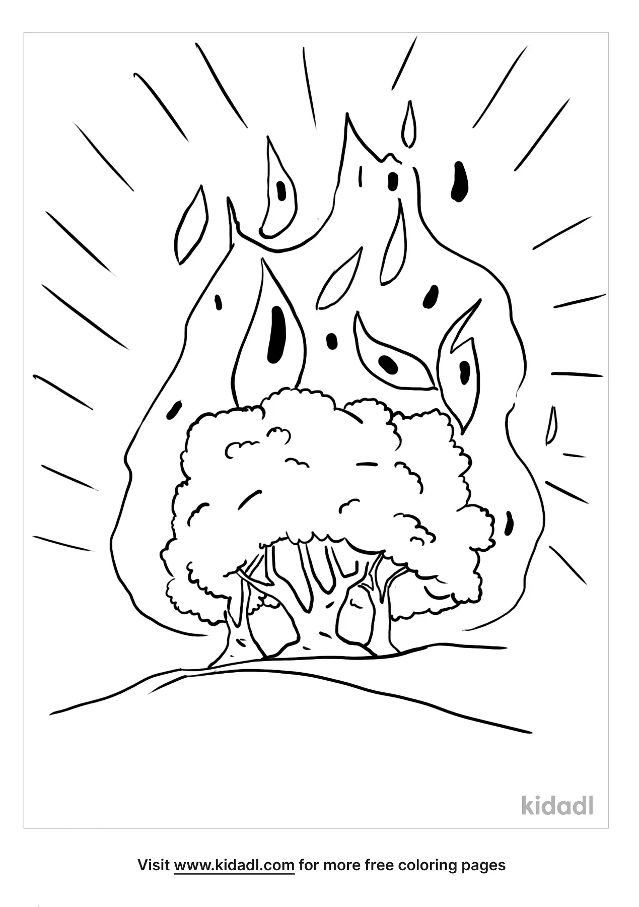 74 Burning Bush Coloring Page Printable 33