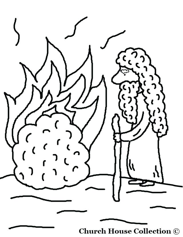 74 Burning Bush Coloring Page Printable 48