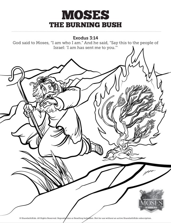 74 Burning Bush Coloring Page Printable 59