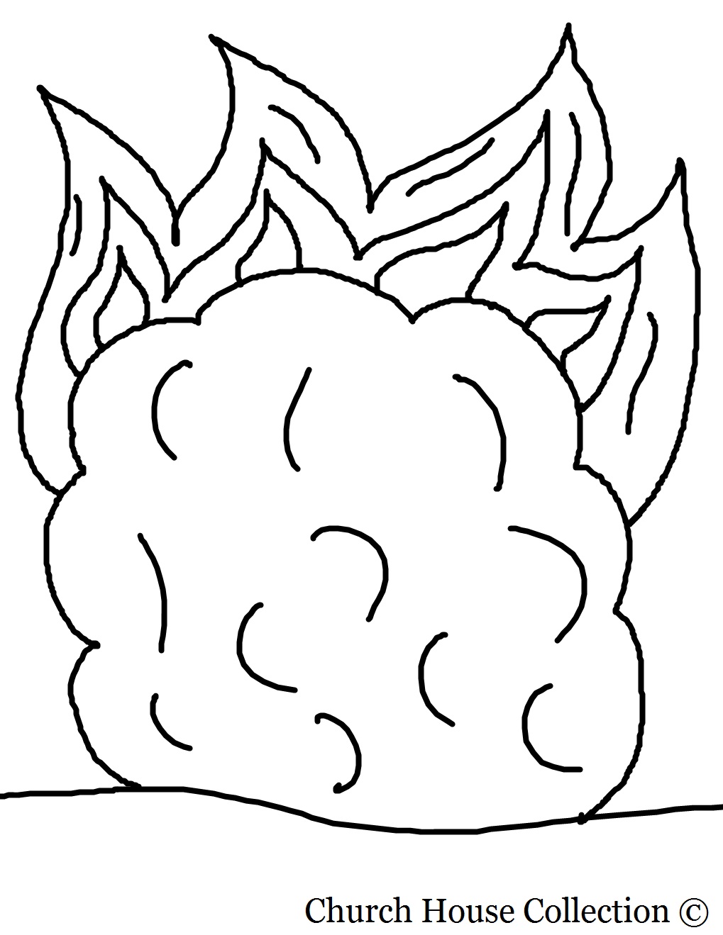 74 Burning Bush Coloring Page Printable 61