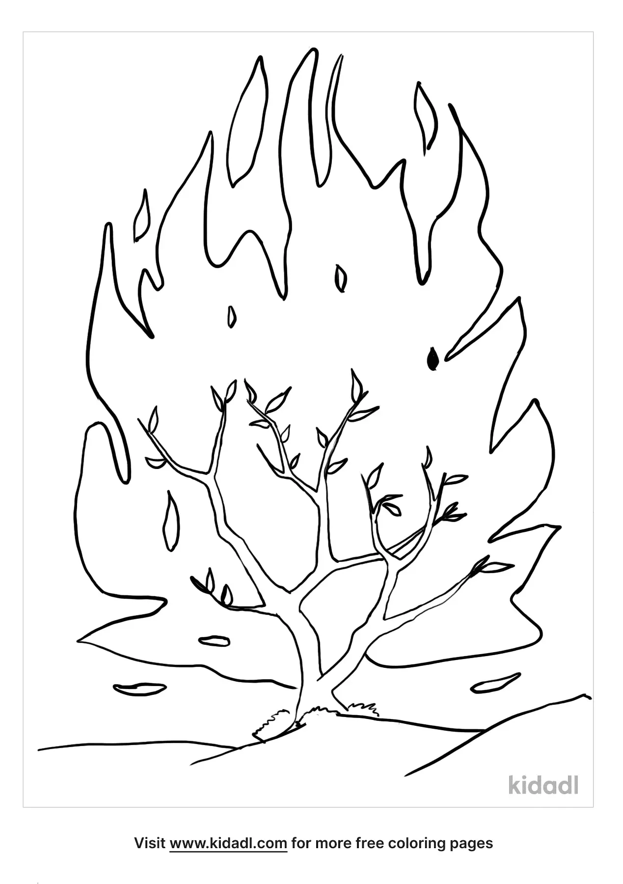 74 Burning Bush Coloring Page Printable 62