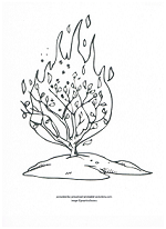 74 Burning Bush Coloring Page Printable 65