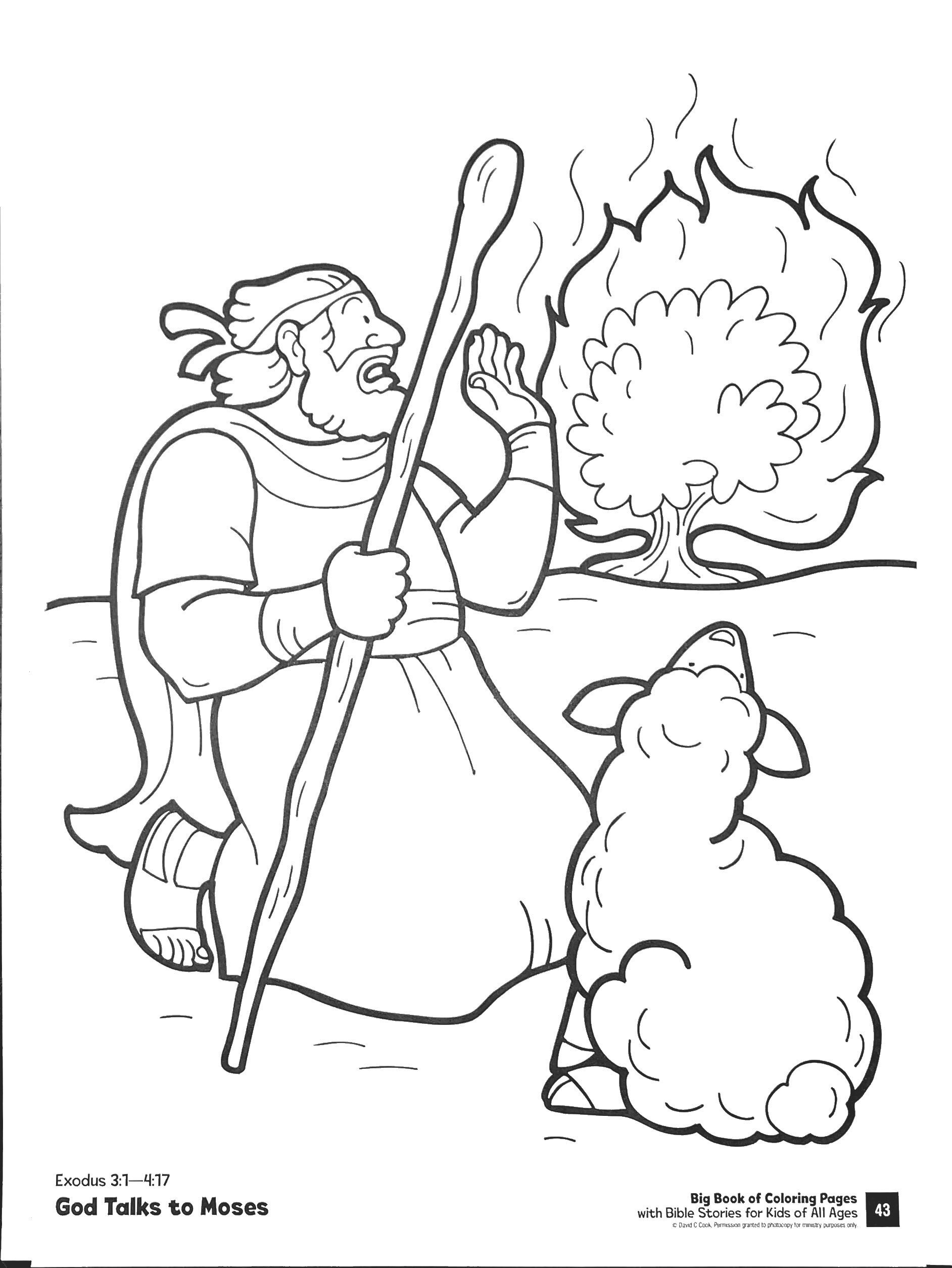 74 Burning Bush Coloring Page Printable 68